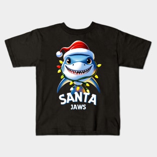 Santa Jaws - Christmas shark Kids T-Shirt